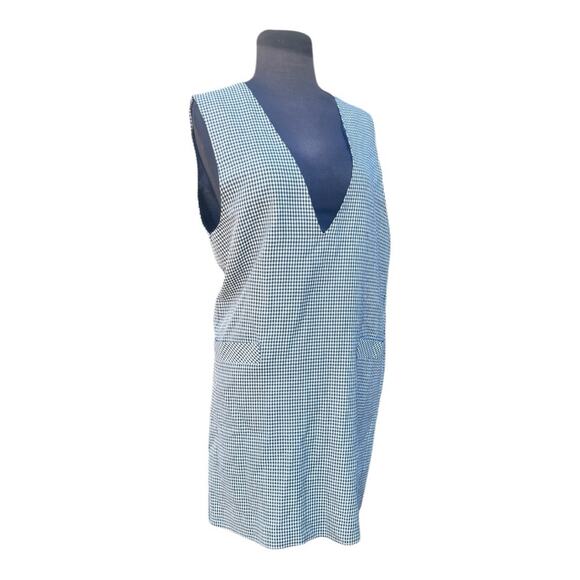 Vtg 90s Houndstooth Pullover Pinafore Dress MP Preppy Academia School Girl Twee - Picture 1 of 8